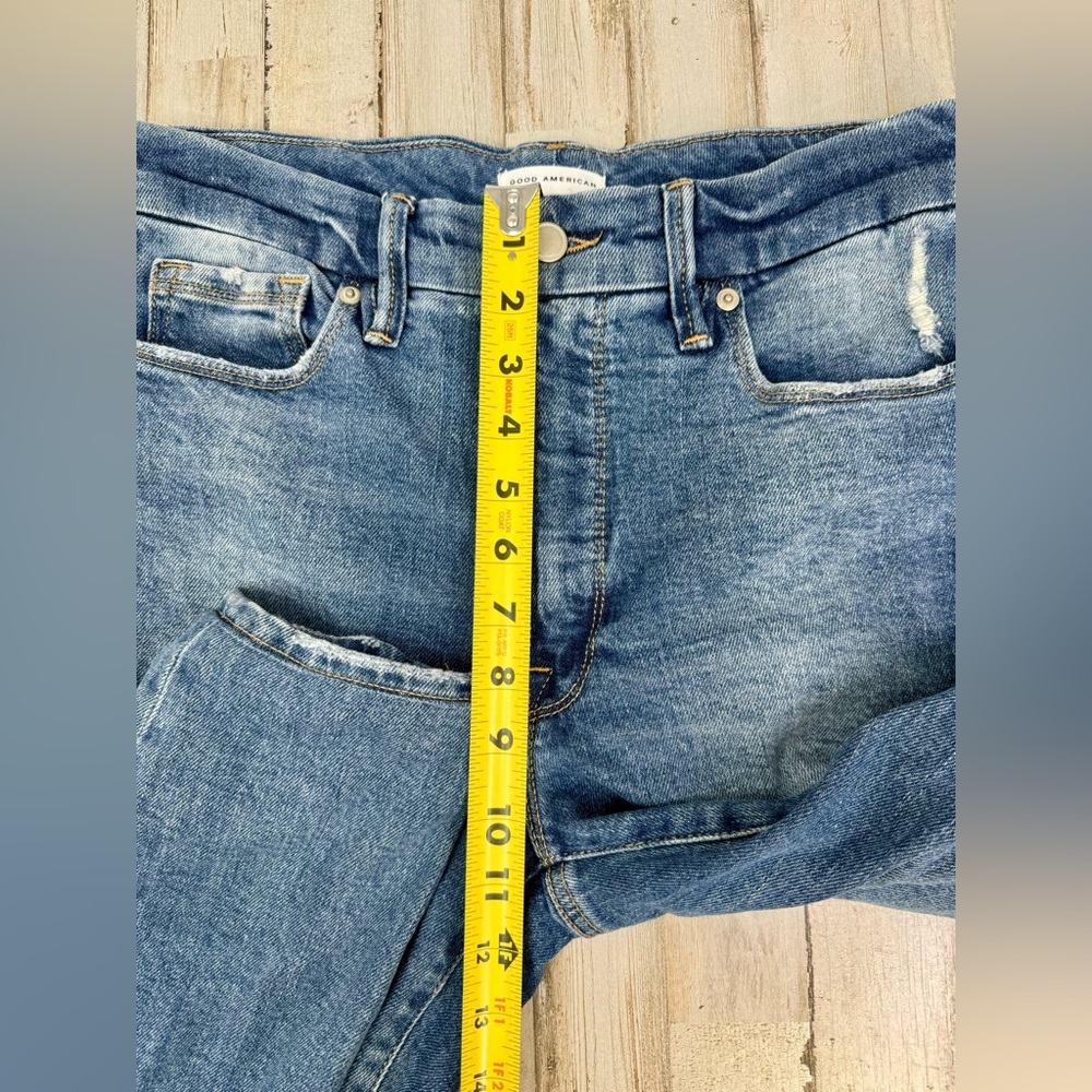 Good American Jeans Good Leg Dark Wash Blue Stretch Skinny Womens Size 6/28 - Picture 7 of 12